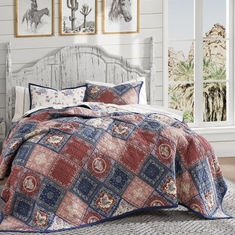 Ensemble de courtepointe en coton Tasha Polizzi, Courtepointe pour lit simple + 1 taie décorative 