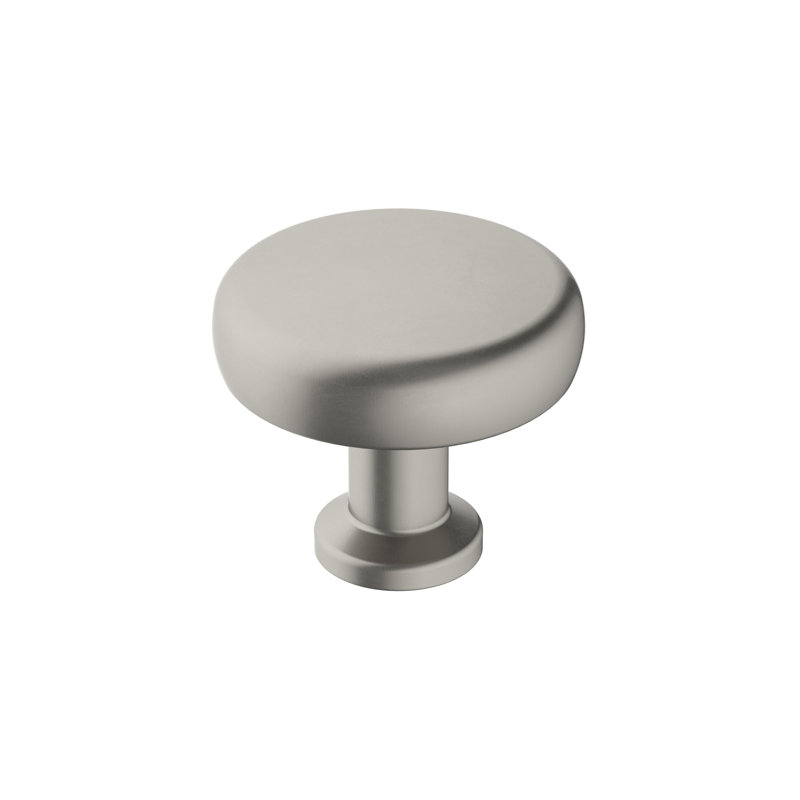 Poignée d'armoire en nickel satiné de facteur 1/4 de diamètre (32 mm) Factor, Nickel satiné