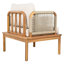 Fauteuil club avec coussin en corde d'acacia tissé pour l'extérieur Case