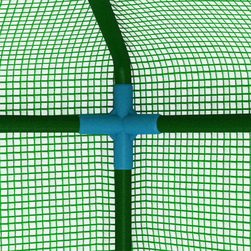 Green 56.3" x 76.8" Steel Frame Greenhouse with Shelves