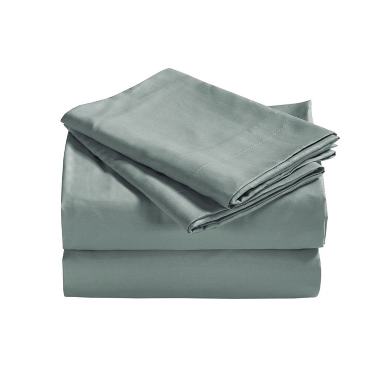 Microfiber Striped Sheet Set, Gray, Queen Sheet Set