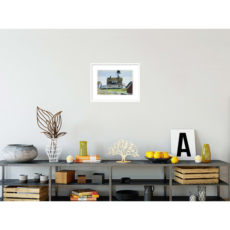 Capitaine Strout's House Portland Head par Edward Hopper, impression giclée sur cadre, H 16,93 po x l 21,75 po
