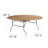 Marcott Round Heavy Duty Birchwood Folding Banquet Table with Metal Edges-11792399