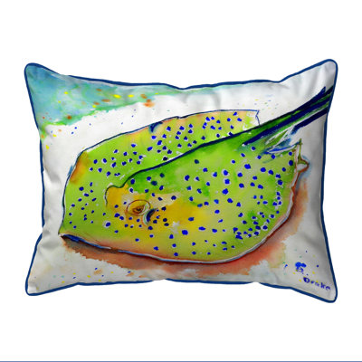 Stingray Outdoor Reversible Throw Pillow