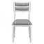Ensemble de salle à manger 6 pièces de style classique et traditionnel Trexm, comprenant une table de salle à manger, 4 chaises rembourrées et un banc (blanc et gris)