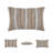 Distefano Striped Cotton Blend Reversible Throw Pillow