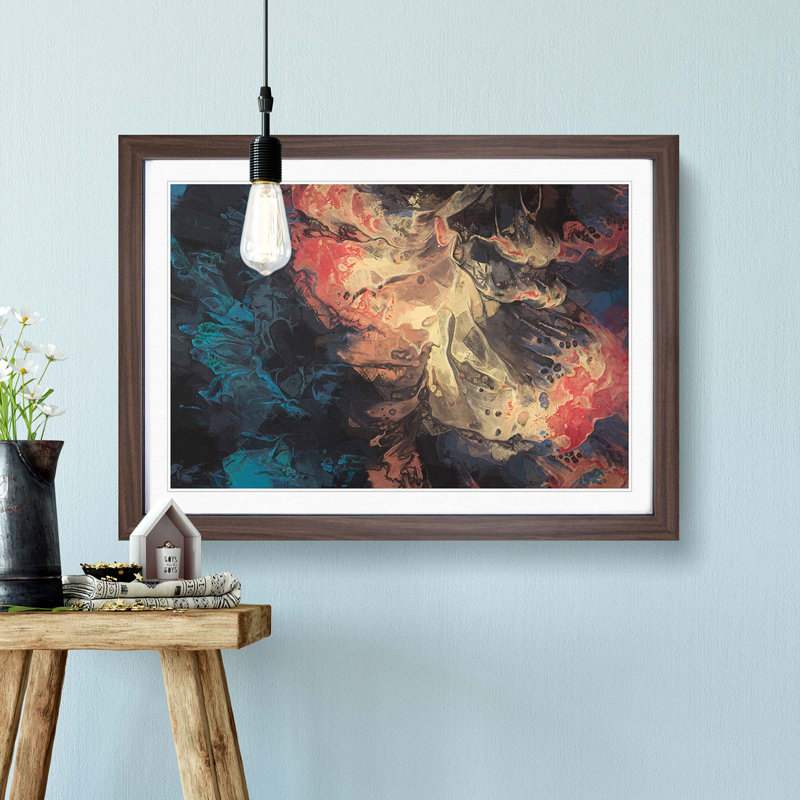 Forgotten Dreams in Abstract - Picture Frame Graphic Art Print, Walnut Framed, 36cm H x 48cm W x 2cm D