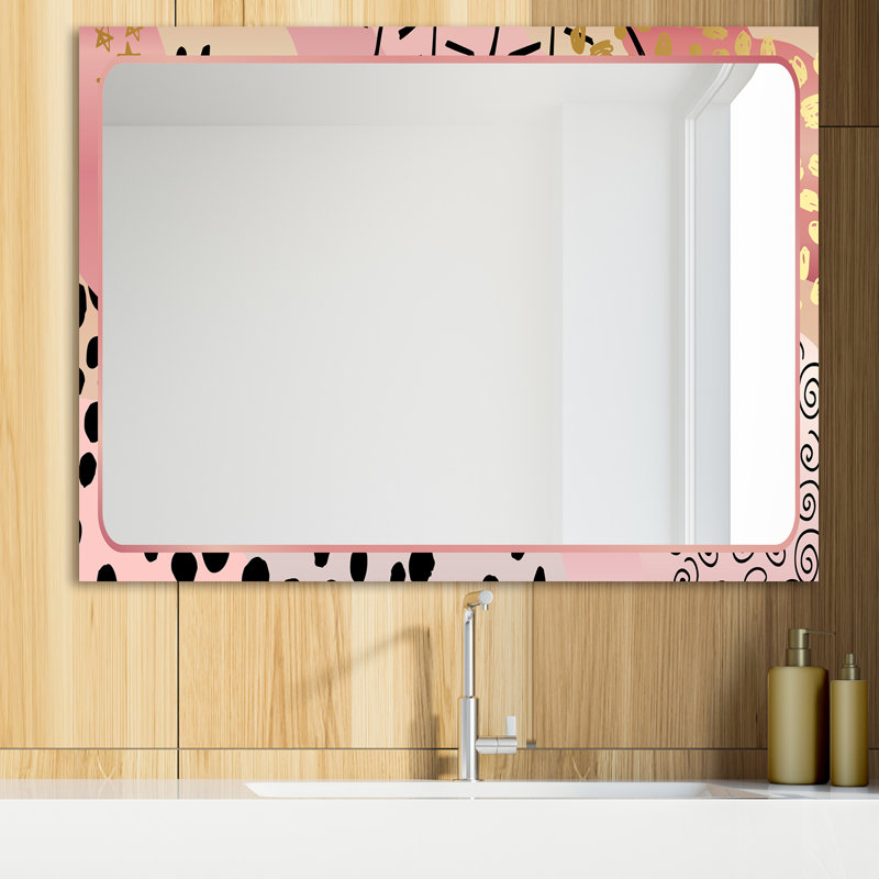 Miroir de salle de bain Playful Glam, H 29,5 po x l 39,4 po