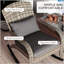 Chaise berçante Adirondack en osier pour l'extérieur Outsunny