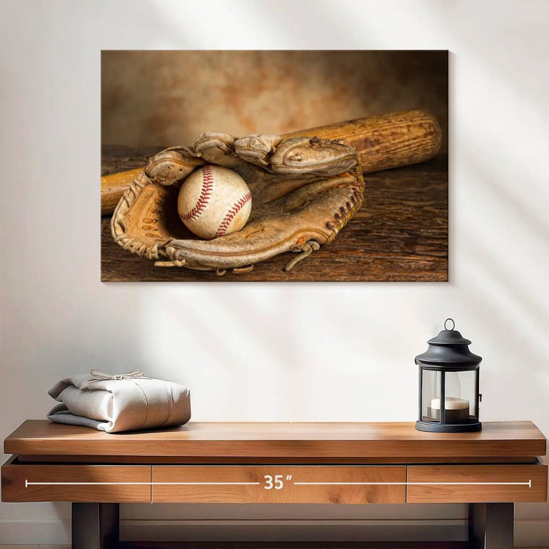 Sireci Baseball Old Equipment, 16" H x 24" W