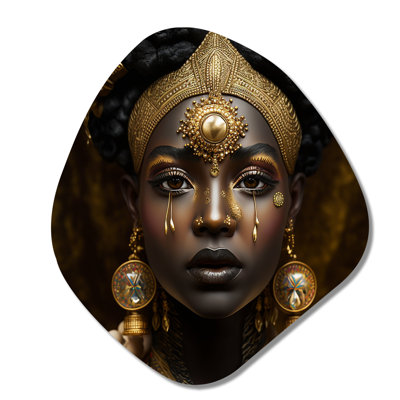 Goulet - African American Nebula Shape Asymmetric Metal Wall Art