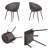 2-Piece Set of Contemporary Lounge Chairs – Crafted from Durable All-Weather PP Plastic, Perfect for Indoor & Outdoor Use-1807717505
