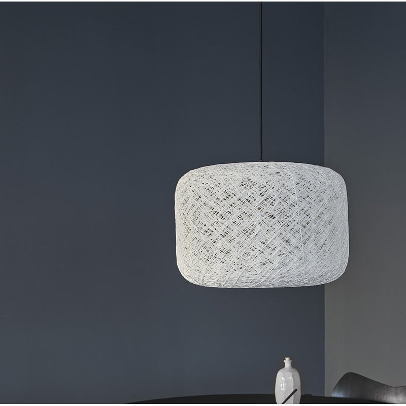 Spin 1 - Light Drum Pendant, White, 30cm H x 45cm W x 45cm D