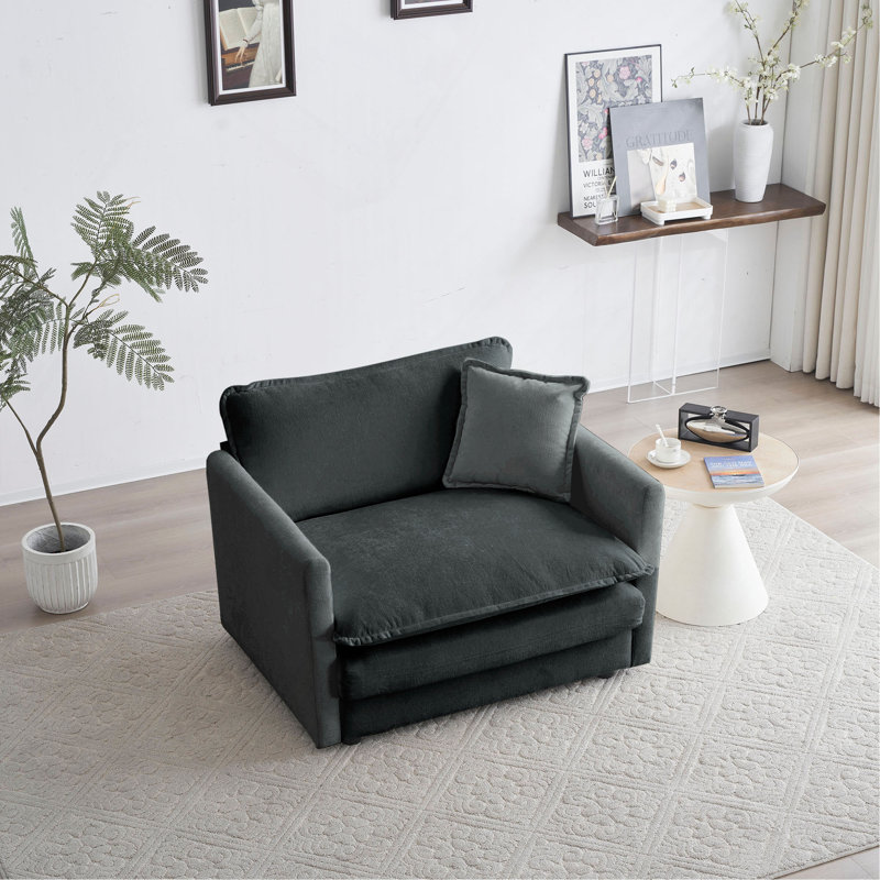Fauteuil de lecture rembourré Comfy, Gris