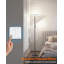Lampe sur pied à effets de lumière 60 pour le salon, lampe sur pied Torchiere avec interrupteur mural et télécommande pour chambre à coucher, bureau, coin Lepower-Tec