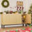 Fluted Credenza Buffet Cabinet with Storage