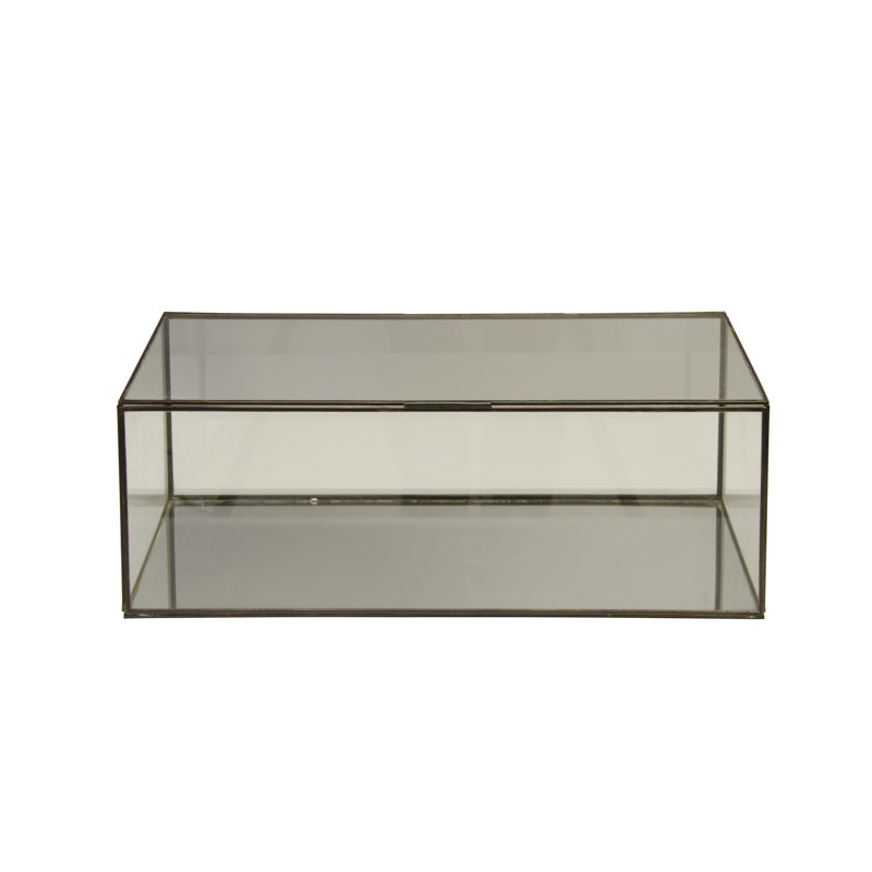 Boîte décorative, H 2 po x l 9 po x P 5 po, Clear Glass