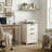 File Cabinet, 3-Drawer Office Storage Cabinet, Adjustable Rail, Modern Farmhouse Printer Stand, White And Brown