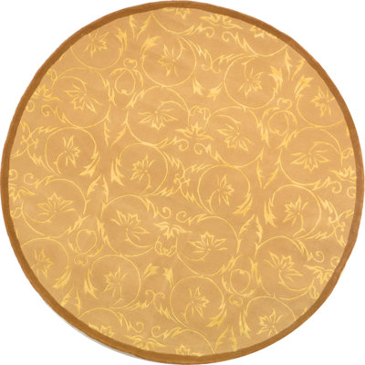 French Tapis Hand Tufted Silk And Wool Floral Rug