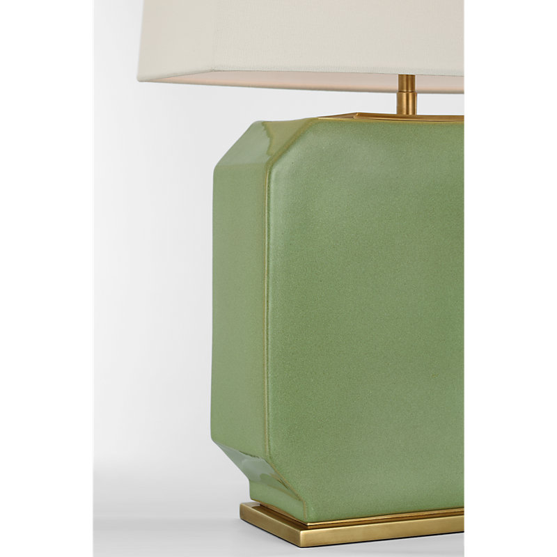 Thomas O'Brien Table Lamp, 25.75" H x 15.5" W x 9" D, Silk Green