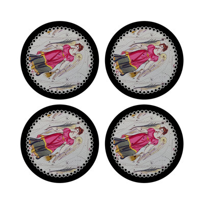 Zodiac Virgo Vegan Leather Round Pebble Placemat