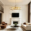 10-Light Dimmable Modern Drum Crystal Chandelier