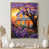Toile avec cadre flottant or