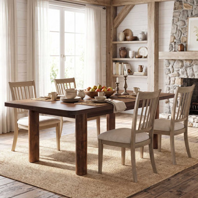 Farmhouse Solid Wood Rectangular Dining Table