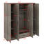 Garde-robe à 4 portes avec rangement de tiroir intégré-448614691