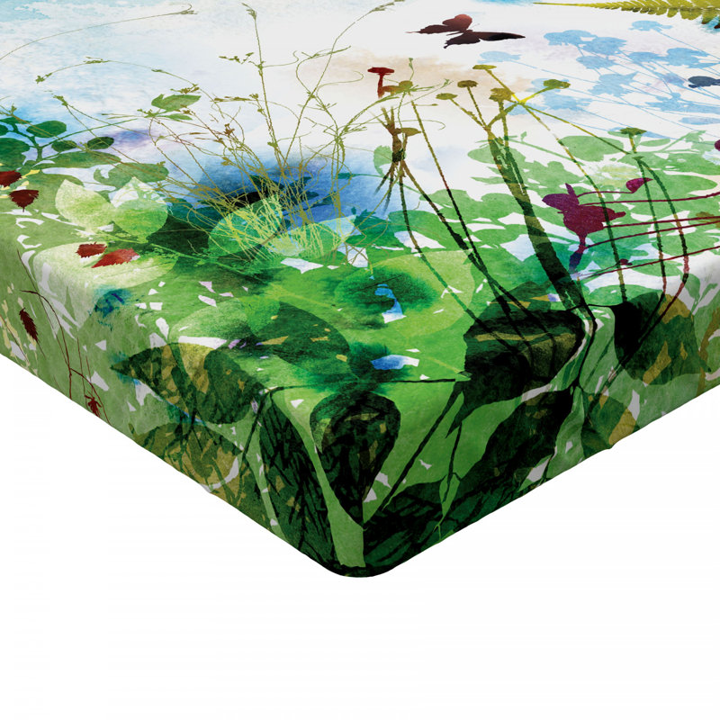 Microfiber Floral Fitted Sheet, Full Fitted Sheet