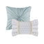 Ensemble de literie 5 pièces Aqua, microfibre en tissu gaufré, style maison de campagne pour la maison