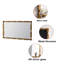 Miroir mural doré de style bambou avec cadre texturé - Décoration élégante pour le salon, la chambre à coucher et le vestibule