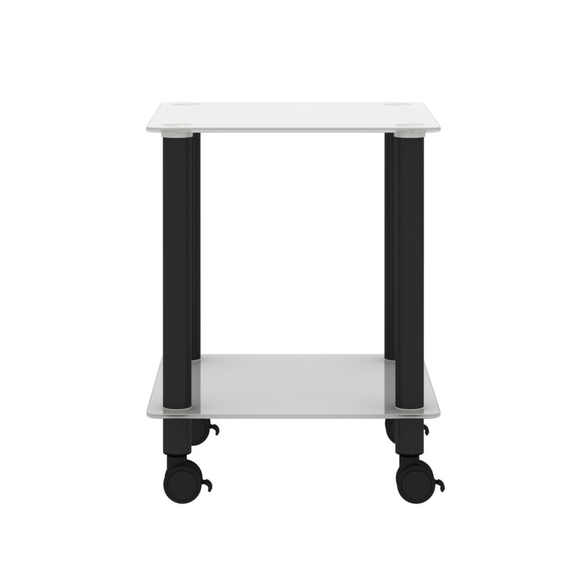 Table d'appoint 1 pièce, table de bout à 2 niveaux, table de chevet moderne, table de canapé, table d'appoint avec tablette de rangement