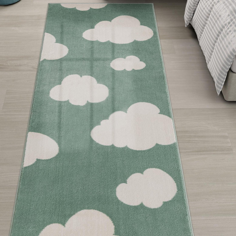 Tapis pour enfant Unique Loom Clouds, Tapis de couloir 2 pi x 8 pi