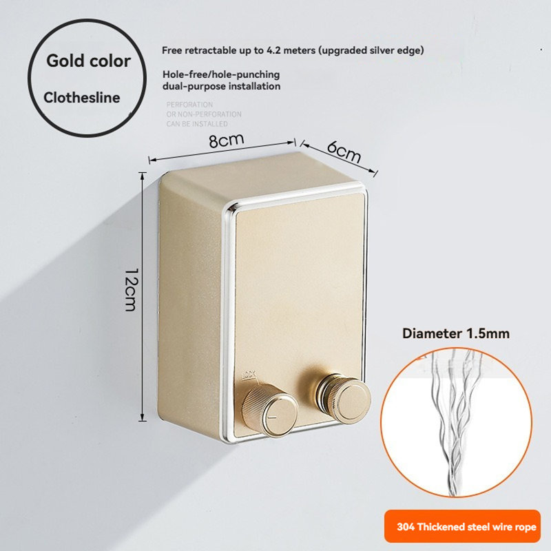 Corde à linge rétractable en acier inoxydable 304 robuste