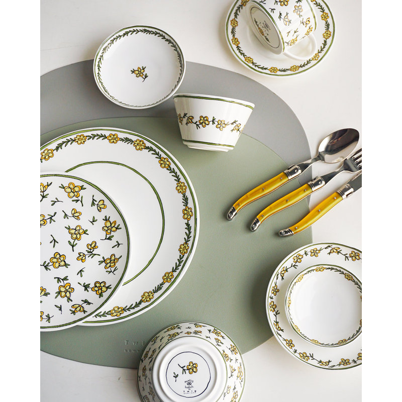 Daisy Chain 3 Piece Appetizer Plate Set