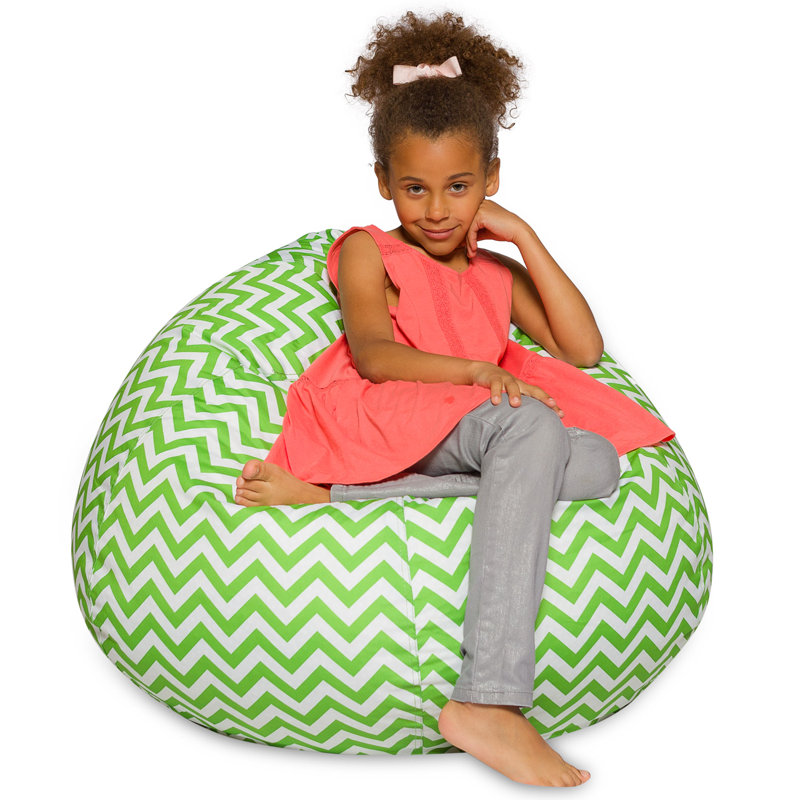 Bean Bag Chair for Kids, Teens, and Adults - Filled with Soft Beads, Includes Removable and Machine Washable Cover - Multiple Colors, Sizes and Fabrics including Soft Nylon & Canvas with Patterns