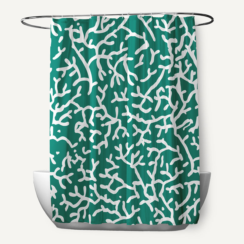 Rideau de douche Seaweed, Vert trèfle