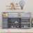 Twin Size Loft Bed With Drawer, Shelf Cabinet And Pulling -Out Desk-110317178