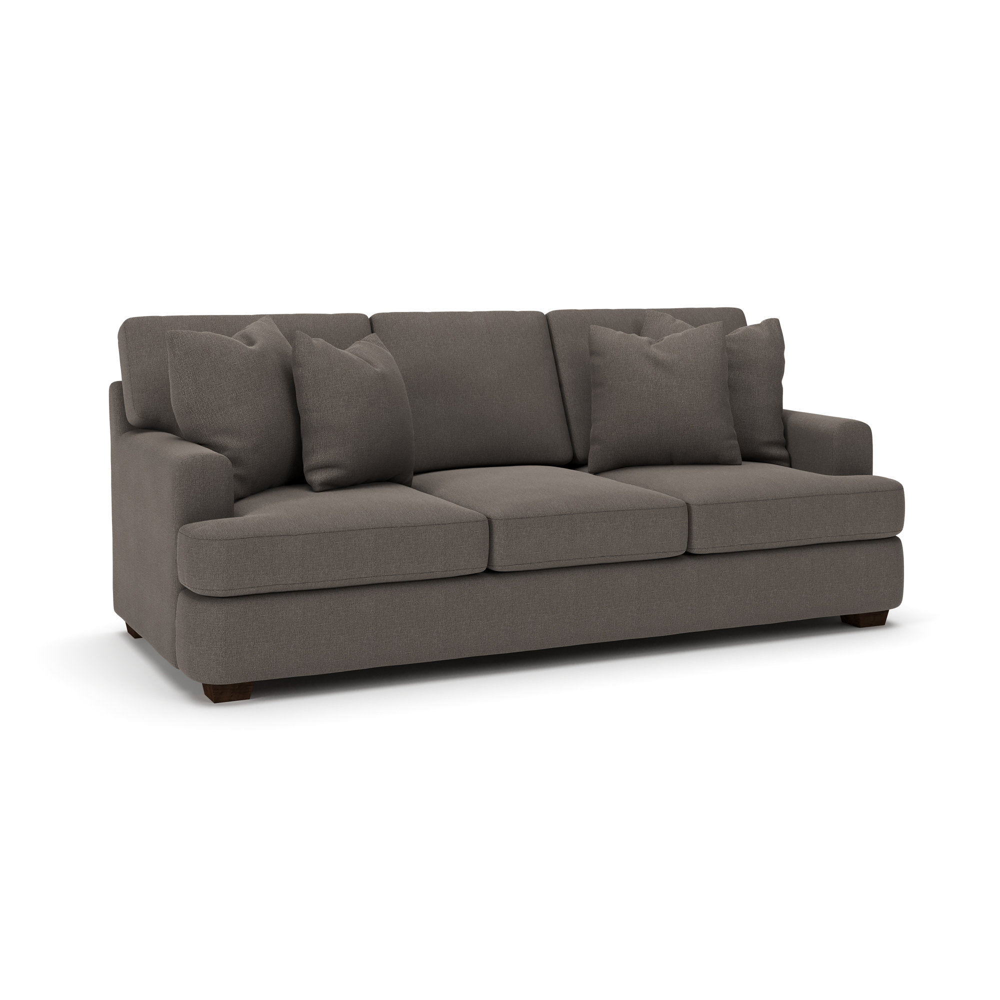 Emilio 90'' Upholstered Sofa, Sustain® Dursky Charcoal