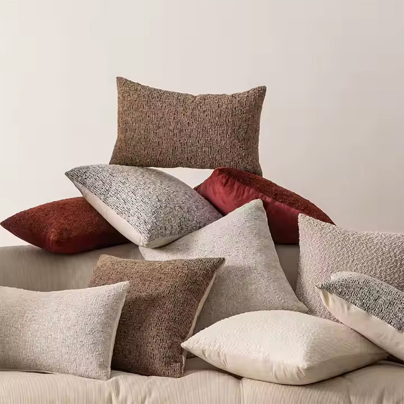 Coussin Modern, Rectangle H 12 po x l 20 po, Ivoire ivoire