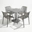 4 - Person Steel Dining Set-553878867-553878862