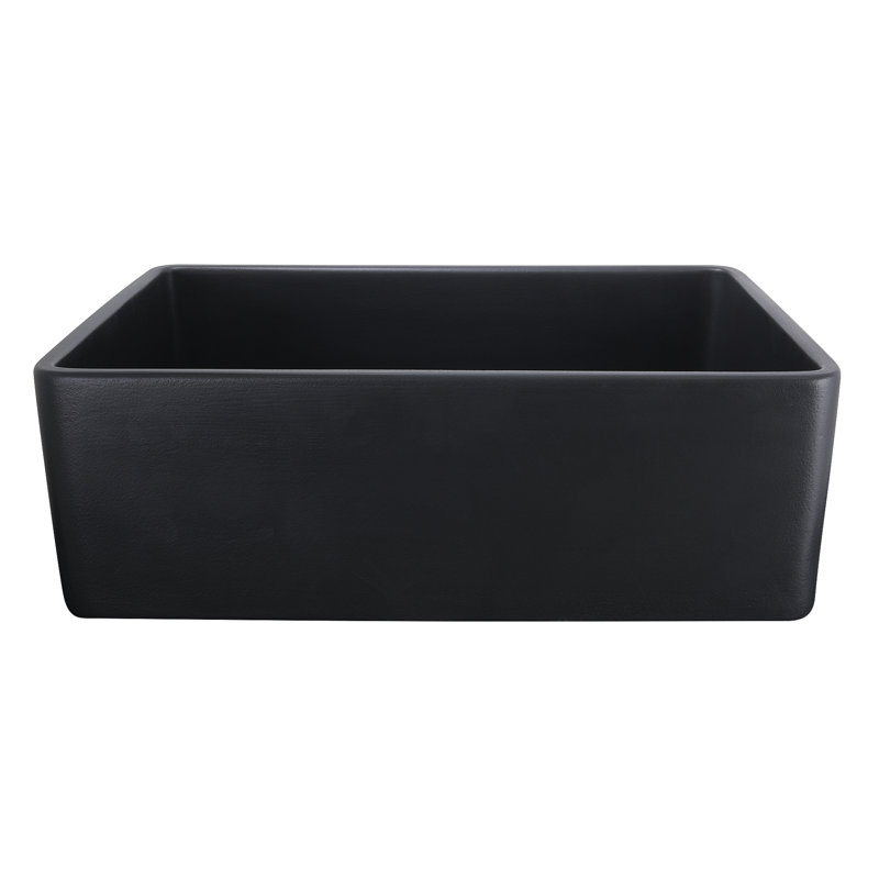 Vineyard 29.75'' L Single Basin Kitchen Sink, Matte Black