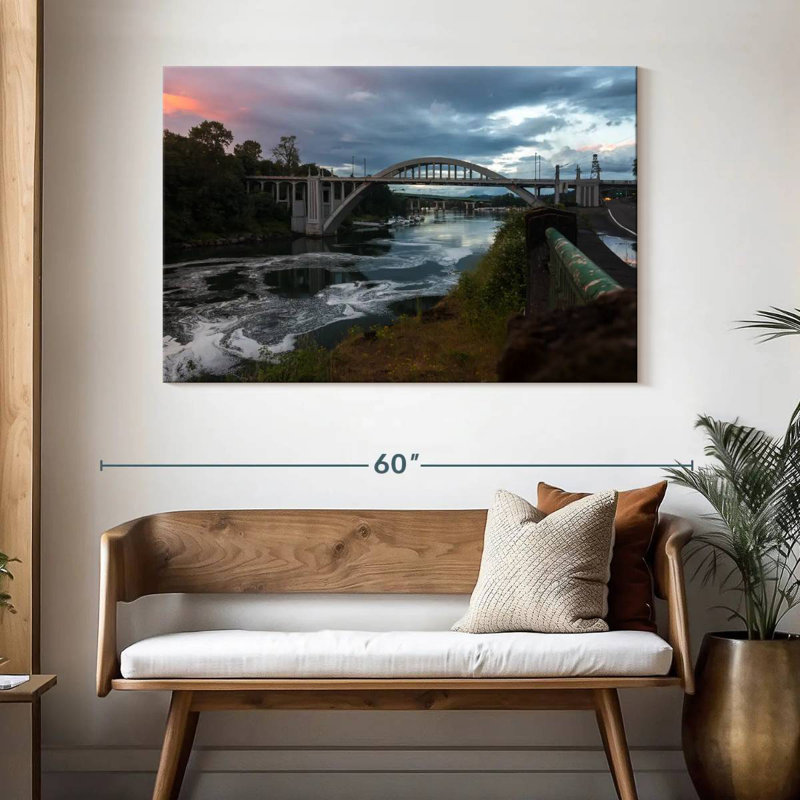 Lilie Dramatic Oregon Bridge, 32" H x 48" W