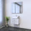 Meuble-lavabo blanc 23,6 po Borneo-420680752