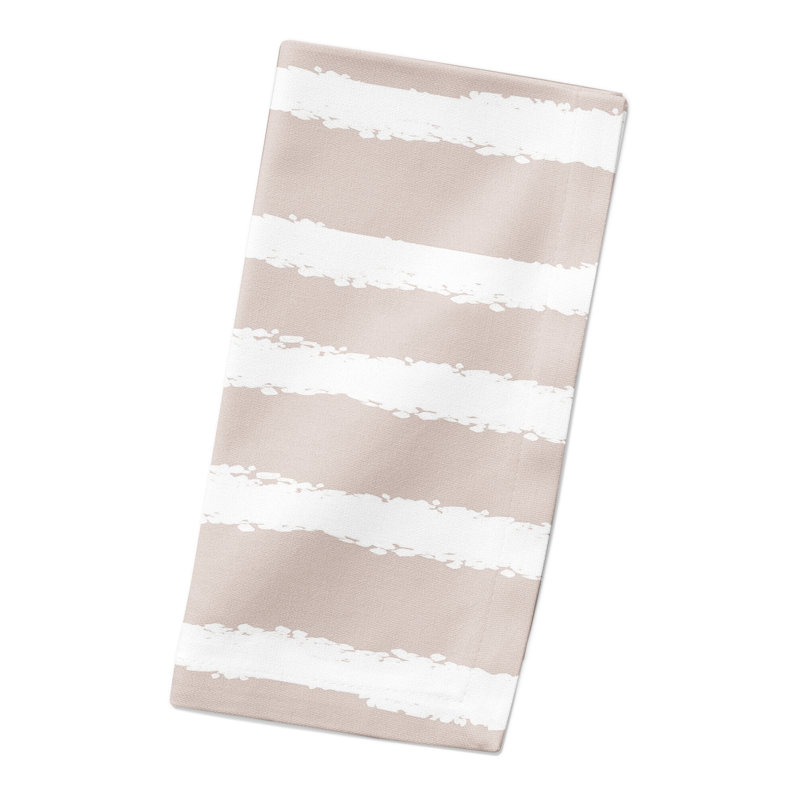 Serviette en coton 10 po, Gris / blanc
