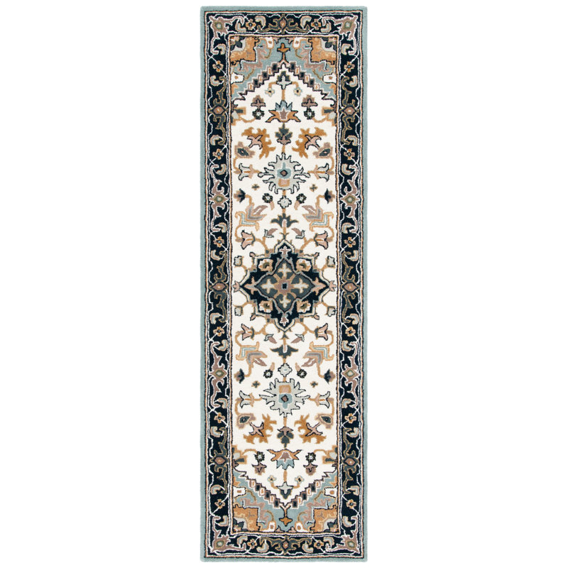 Tapis oriental en laine touffeté à la main Heritage, Tapis de couloir 2 pi 3 po x 6 pi