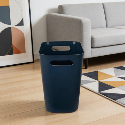 3.5 Gallon Rectangular Trash Can For Small Spaces, Durable Plastic Wastebasket For Bathroom, Kitchen, Office, Laundry Room, And Dorm