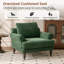 Fauteuil de lecture vintage rembourré avec coussins de siège et de dossier épais, ensemble de 2-1708480806-1709044658