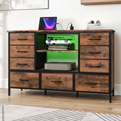 9-Drawer LED  TV Cabinet  for TVs up to 55”